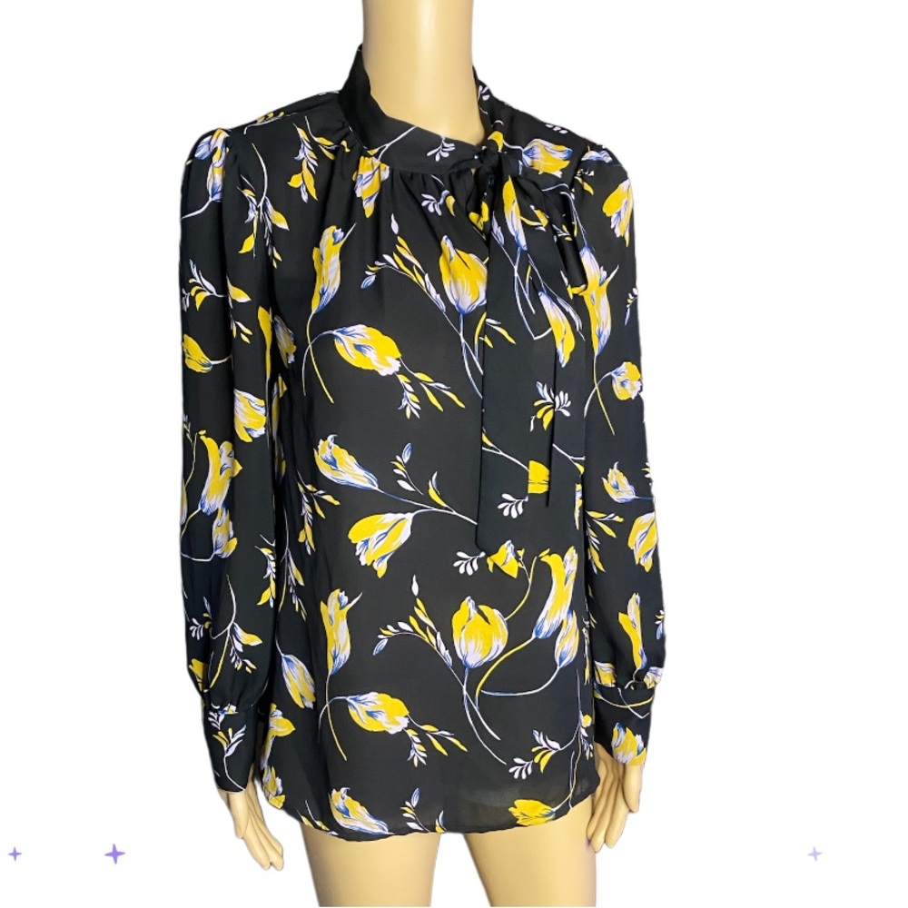 ModCloth Floral Long Sleeve Blouse Size S